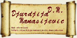 Đurđija Manasijević vizit kartica